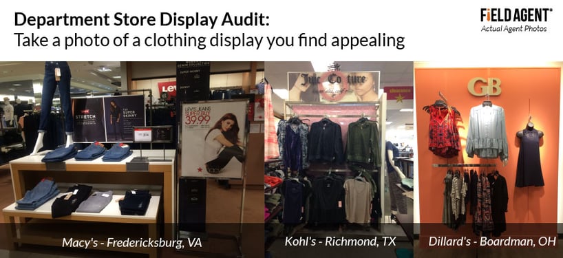 Department Store Display Audit: Take a photo of a clothing display you find appealing