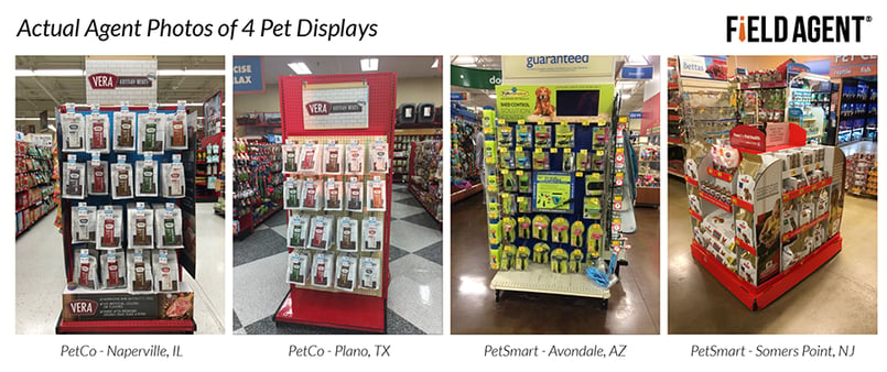 Actual Agent Photos of 4 Pet Displays - Display Audit