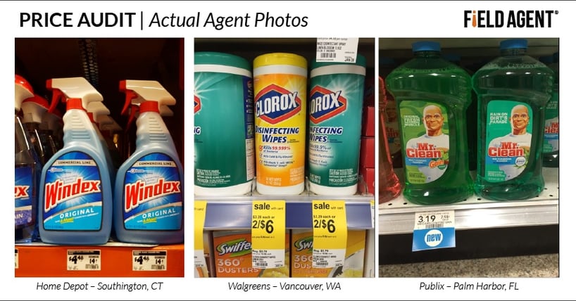 Spring Cleaning Price Audit, Actual Agent Photos
