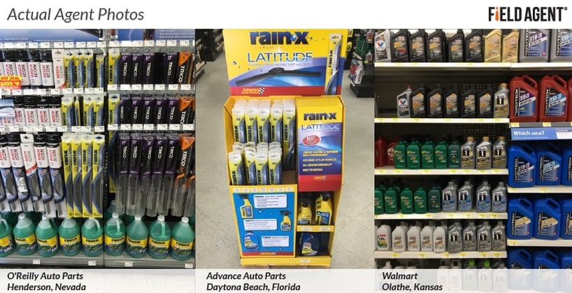 Actual Agent Photos of Auto Supply Retailers Displays