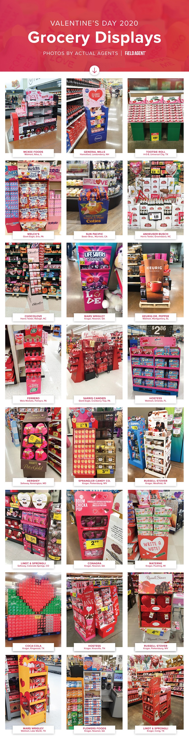 Valentines Grocery Displays 2020 - Seasonal Display Gallery