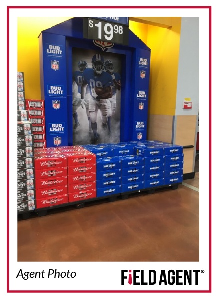 Super Bowl Beer Display Agent Photo 