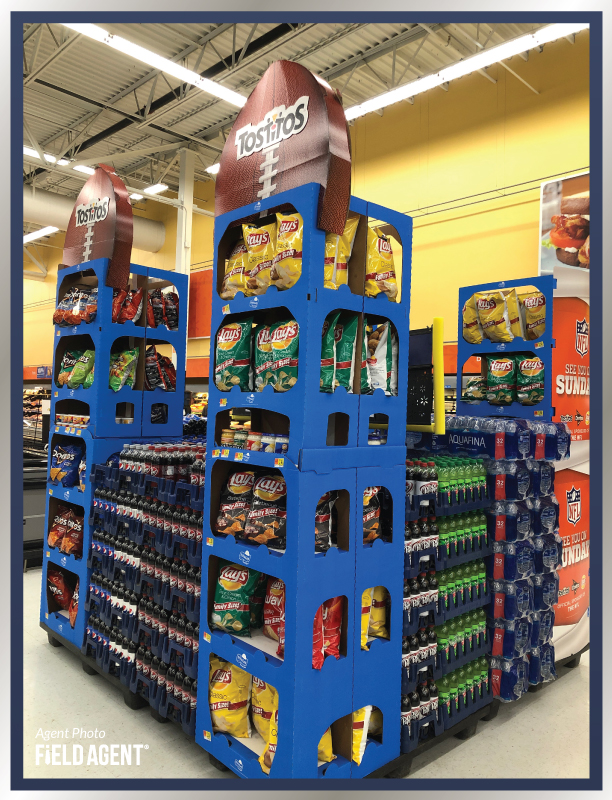 Super Bowl Display Agent Photo Lays Chips Dr Pepper Mountain Dew