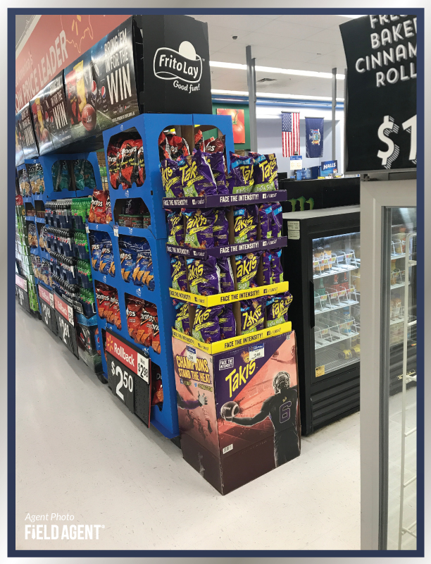 Super Bowl Display Agent Photo Takis Frtio Lay