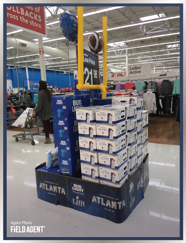 Super Bowl Display Agent Photo Bud Light Michelob Ultra