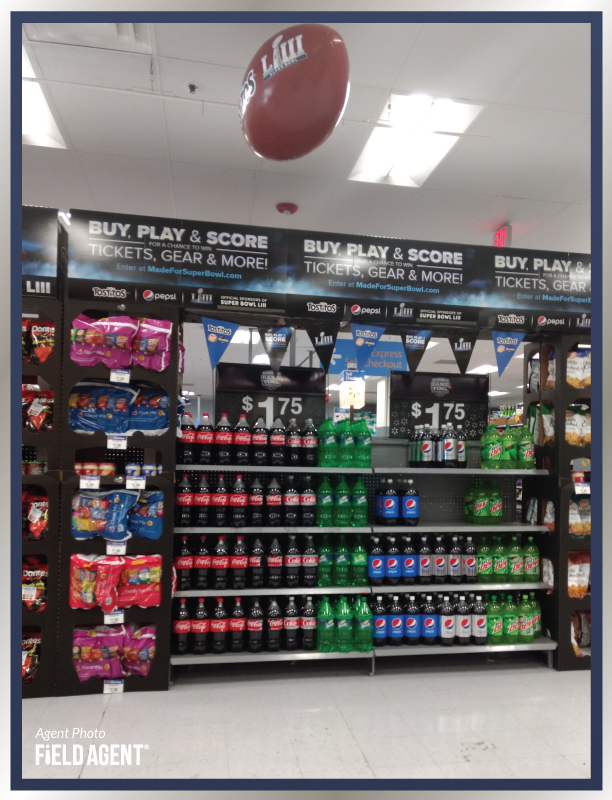 Super Bowl Display Agent Photo Coke Sprite Pepsi Tostitos