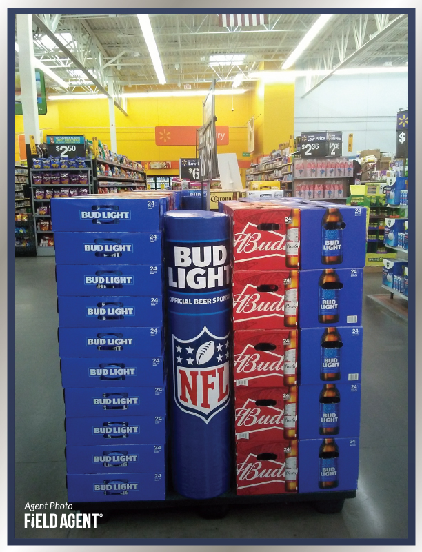 Super Bowl Display Agent Photo Bud Light Budweiser