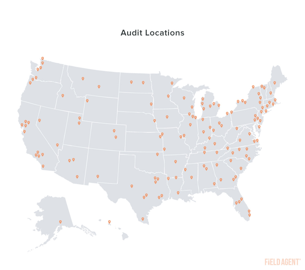 Coronavirus On Shelf Availability Field Agent Audit Locations