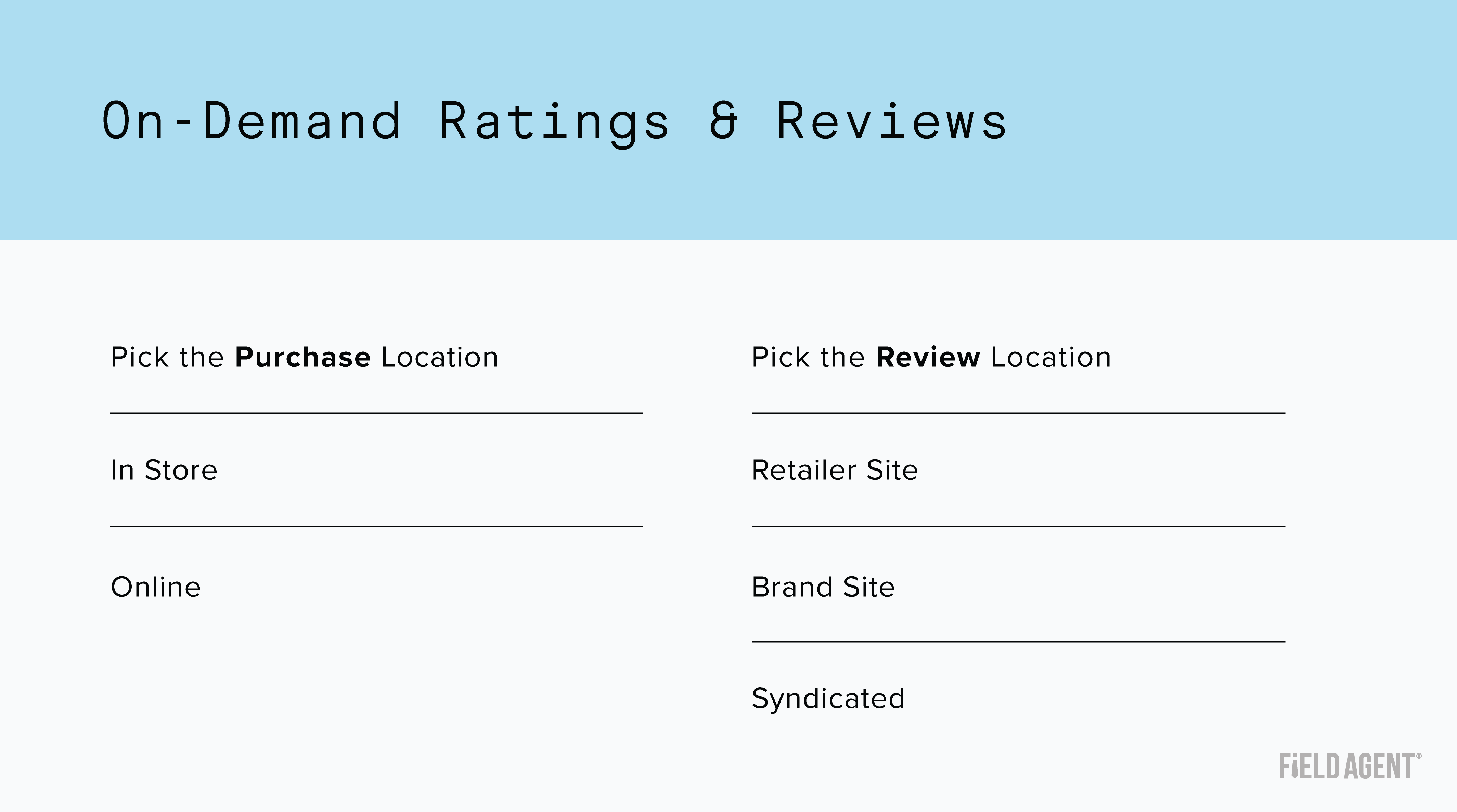 How on-demand ratings and reviews work in two questions